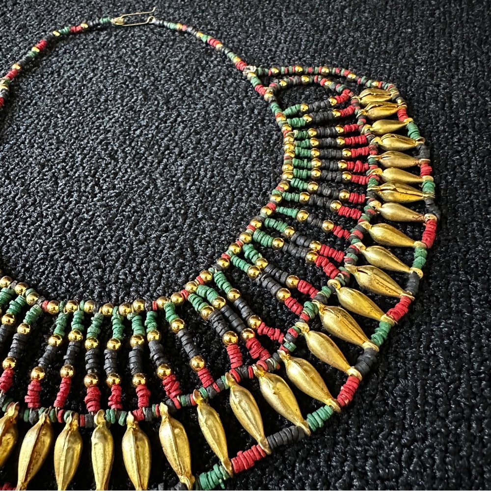 Vintage Egyptian Faience Necklace - Picture 8 of 15